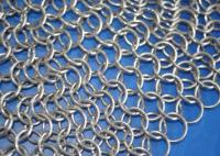Purificador de aço inoxidável de Chainmail do produto comestível para o Cookware do ferro fundido, forma redonda