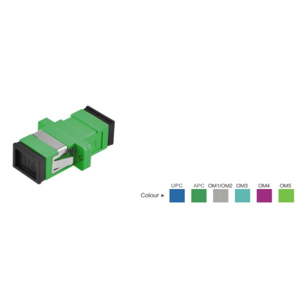 SC APC SX Welding Fiber Optic Adapter with Flange and Ceramic Sleeve for Precise Optical Coupling