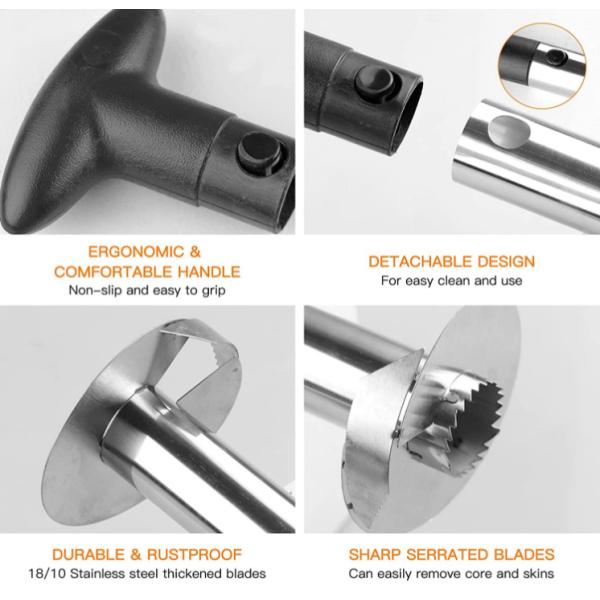 Ананаса посуды нержавеющей стали корки Slicer инструмента свободного вырезая сердцевина из с отделяемой ручкой