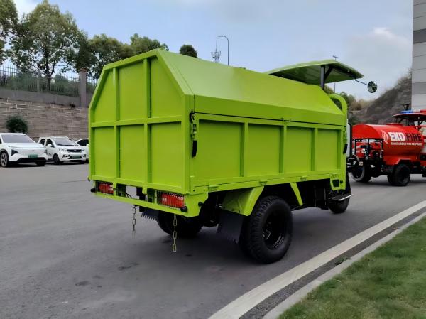 Gasoline Garbage Tricycle Three Wheeler 300cc Water Cooled Engine With Large Volume And Hydraulic Self Dumping For Both Urban And Rural Area Q3 Upgraded