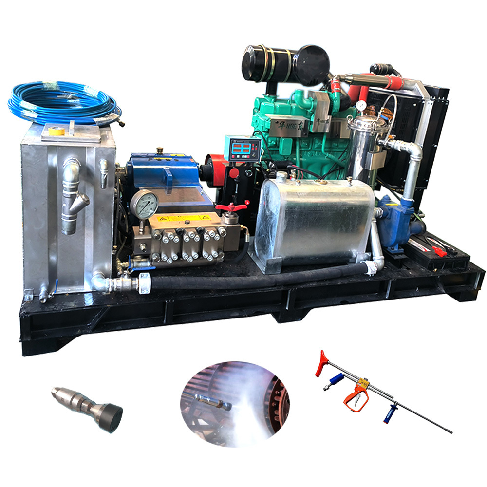 1000bar Diesel-Driven 50LPM Hydro Blaster for Heat Exchanger Tube Descaling