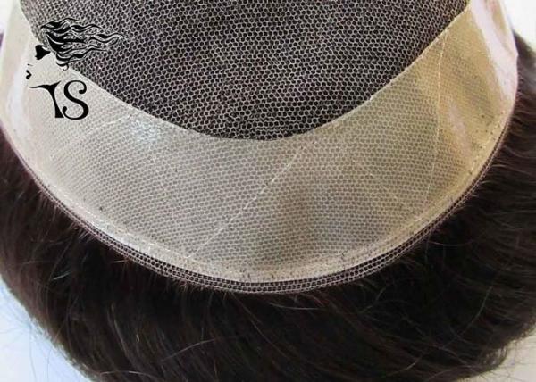 Medium Density Male Thin Skin Hair Replacement Systems Toupee With French Lace