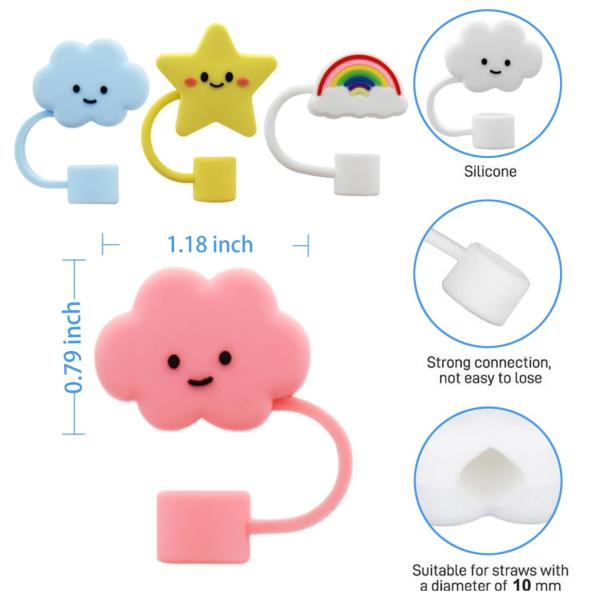 Покрышка соломинкой для Кубка Стэнли Силиконовый соломинный топер совместим с 30&40 Oz Tumbler 10mm 0.4in Силиконовые соломинные крышки