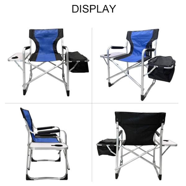 Aluminum Folding Camping Director Chair 92*46*55cm Lightweight For Adults