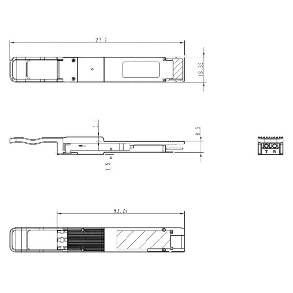 модуль QSFP-DD 120KM оптически приемопередатчика 100GHz 400G когерентный для применений DCI