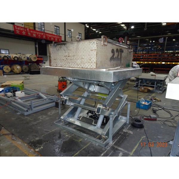 Explosion-Proof 2ton Hydraulic Electric Stationary Scissor Lift Stationary Running Mode High Lift Table with Bellow