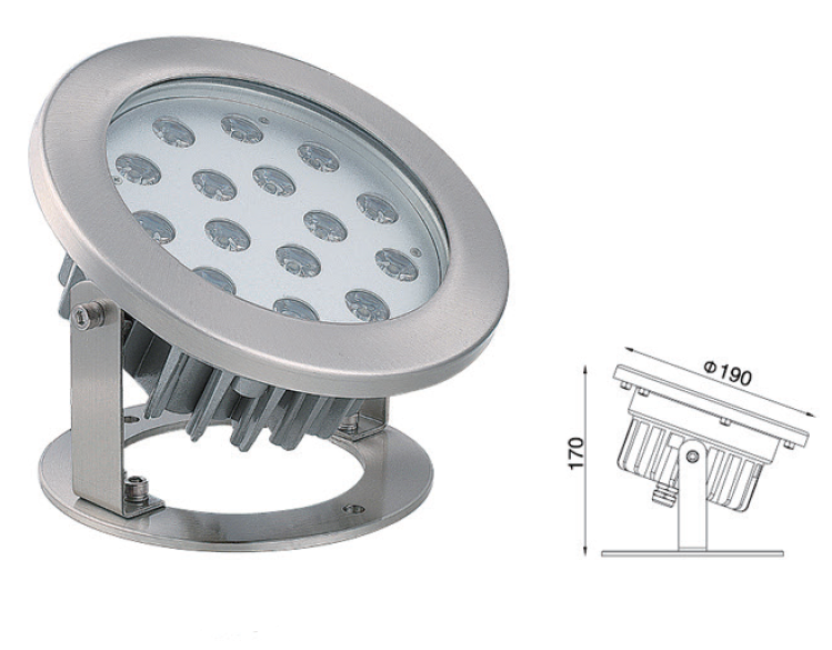 Свет 15W 18W бассейна СИД Dimmable подводный RGB со снабжением жилищем теплоотвода
