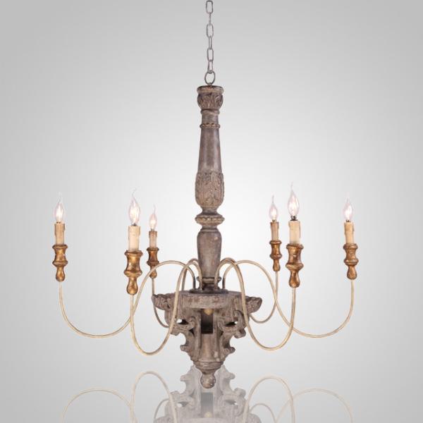 Rustic Neutral wood chandelier for Home Hotel (WH-CI-35)