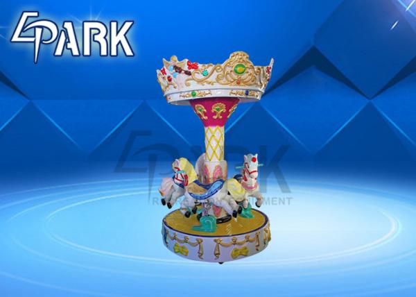 Panyu carnival game fiberglass stationary kiddie rides EPARK coin operated 3 players childhood carousel