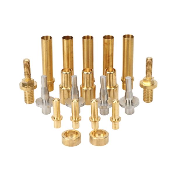 Copper Brass Machined Components Connector Turning Parts Fabrication Manufacturing