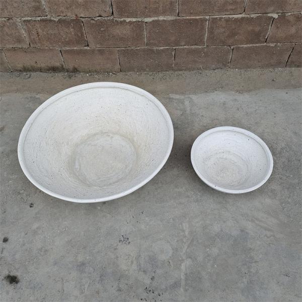 Bowl Shape Fiber Clay Flower Pot Small Size Bowl Planter Box For Indoor Outdoor Home Garden