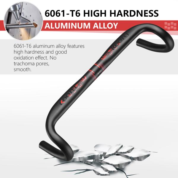 Aluminum Alloy Road Bike Handlebar 31.8 X 440mm CE certificate