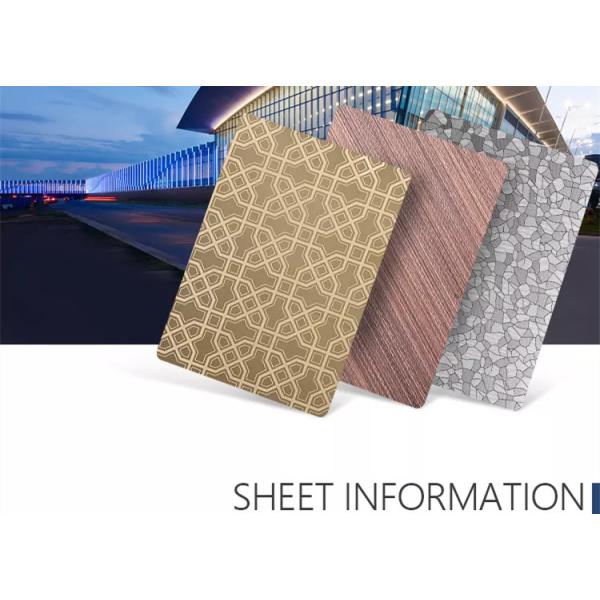 PVD Colour Bead Blasted Stainless Steel Sheet Decoiling Anti Oxidation