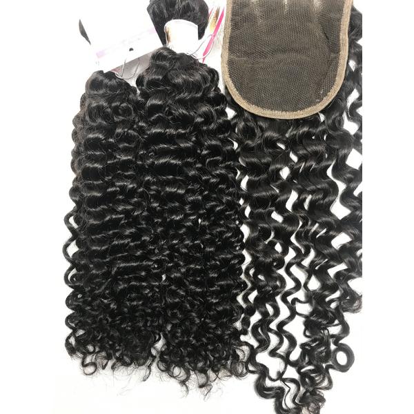 Веаве вьющиеся волосы волос девственницы бразильянина Глоосы 100% естественный Уньпросессед