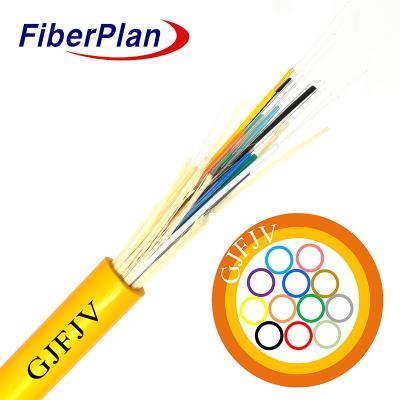 Indoor Ribbon Tight Buffer Distribution G652D Om3 Om4 Fiber Optic Cable GJFJV