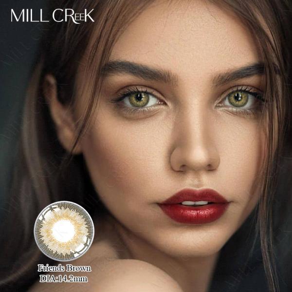 Customized 14mm Natural Brown Colored Contacts Lenses For Cosplay
