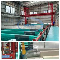 Ligne de production d'anodisation d'aluminium verticale semi-automatique de 1000 tonnes/mois Couleur rouge/jaune