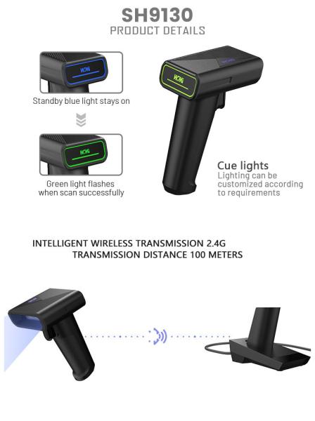 A 1D 2D Cmos Handheld Barcode Scanner Android Wireless  bar Code Reader