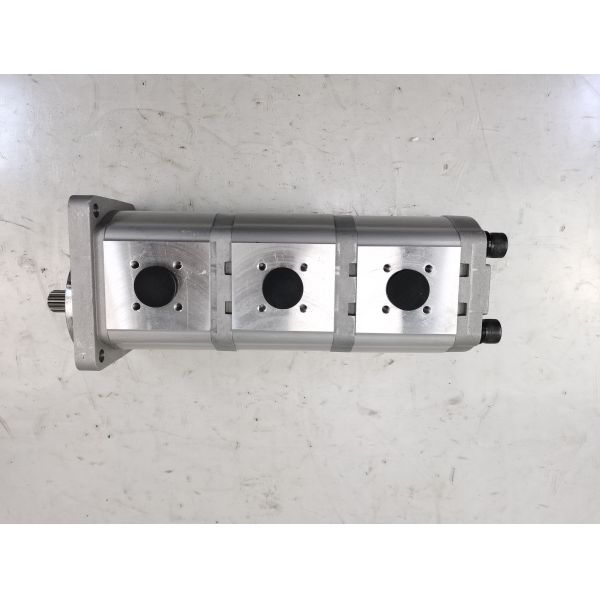 3 Stage Hydraulic Gear Pump 16+16+16-10T-R High Quality  Iron and Aluminum alloy materials  Range for Construction Machinery Factory Supply Hydraulic Spare Parts