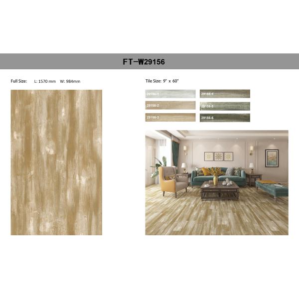 Eco Friendly 4mm SPC Flooring Stone Seamless Termite Proof GKBM FT-W29156-3