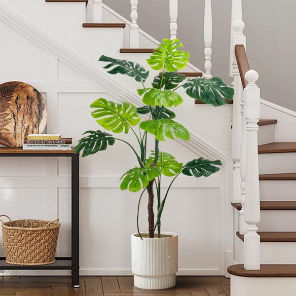 130/160/200/240cm Sizes Realistic PE Foliage artificial monstera plant for Indoor Tropical Decor