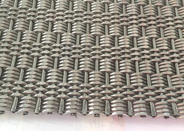 SGS SS316 Flexible Metal Mesh Fabric 1.7mm Rod