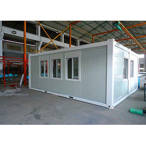 Yellow Shipping Storage Container Homes Steel - Glass Wool Sandwich Panels