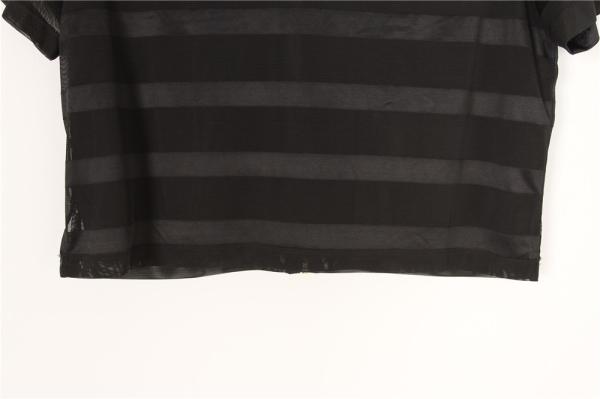Lounge Ladies Striped Cotton Tops Black And White Striped Shirt