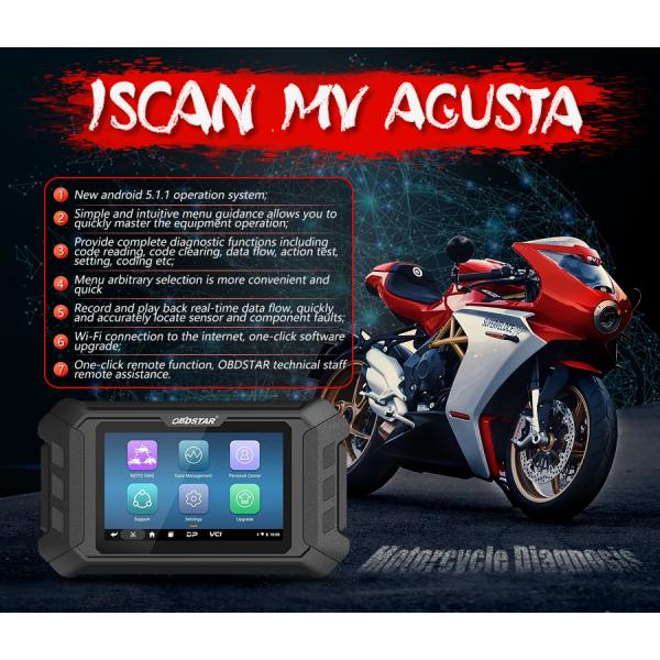 OBDSTAR iScan MV Agusta Herramienta de diagnóstico inteligente para motocicletas Escáner de tableta portátil