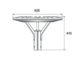 60 Вт литьевого алюминия светодиодные садовые светильники 5000K DLC одобренные светодиодные наружные ландшафтные освещения