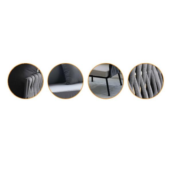 Backyard Table And Chair Outdoor Garden Furniture Beige Wicker Sofa Set