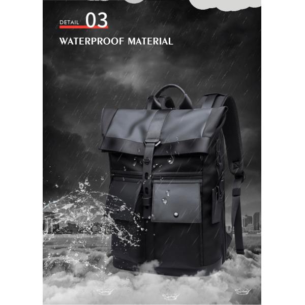 Male Daily Used Waterproof Smart Backpack 20-39 Litre Wear Resistance