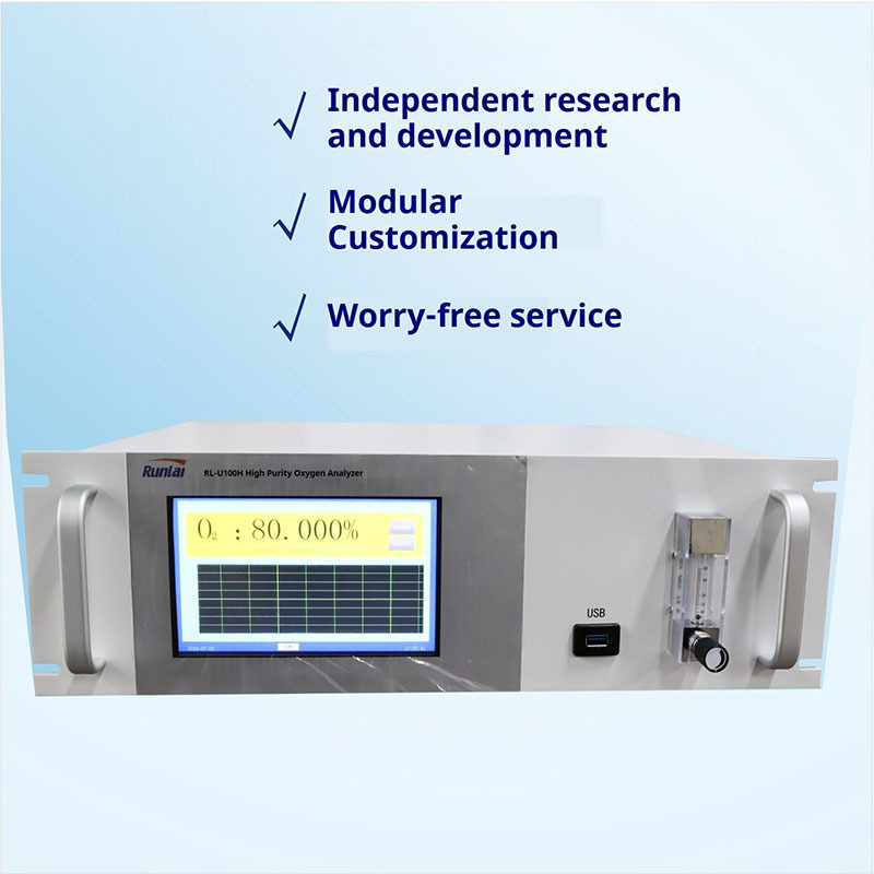 High Accuracy Oxygen Gas Analyzer Metal Housing 3D Ion 0.00%-99.99% Range