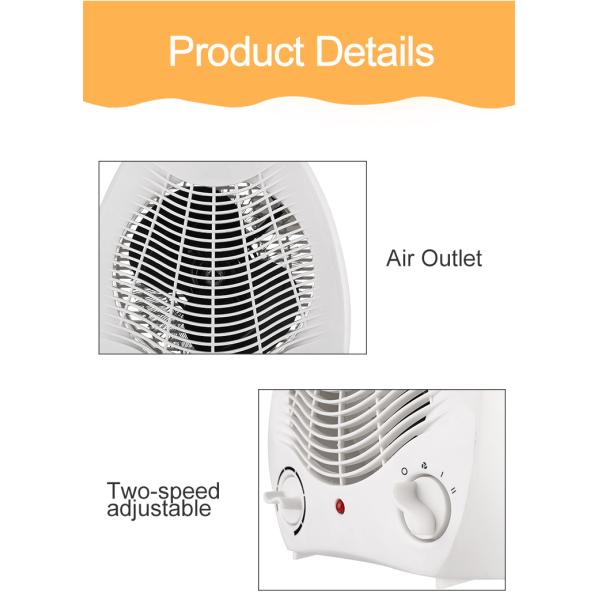 Silk Screen Printing Portable 2000W Mini Electric Foot Heater for Winter Room Heating