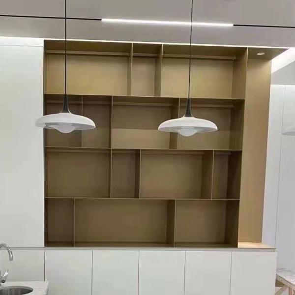 Tabique de talla de gran tamaño de los muebles interiores con los estantes para el hogar