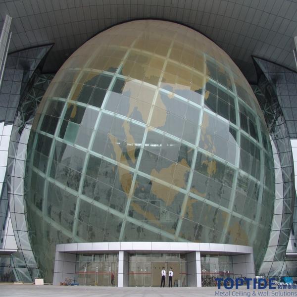 2mm Windproof Double Curved Aluminum Decorative Panel For Outdoor Eaves