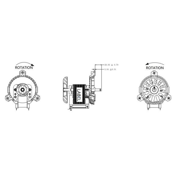 C Frame Shaded Pole Motor 85W 120V 60HZ Single Phase Kitchen Machine Mixer Blender Fan Motor