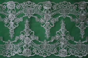 Black Guipure Lace Trimming Embroidery Lace edge H19.5cm* L20cm Repeat