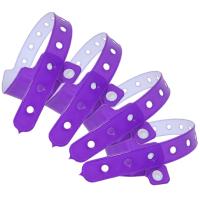 Fabricant Bracelet personnalisé jetable plastique vinyle PVC néon fluorescent couleur imperméable à l'eau