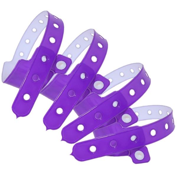Fabricant Bracelet personnalisé jetable plastique vinyle PVC néon fluorescent couleur imperméable à l'eau