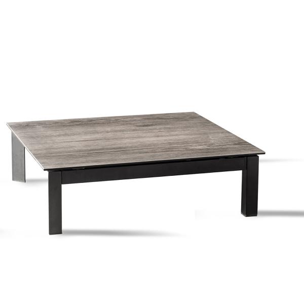 Rectangle Artistic Coffee Tables , Tempered Glass Coffee Table Black Leg