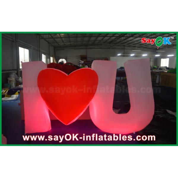 3x1.2m Inflatable Lighting Decorations Love Letters For Wedding With Nylon Cloth