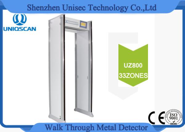 33 Independent Zones Security Walk Through Metal Detector Body Scanner Remote Control