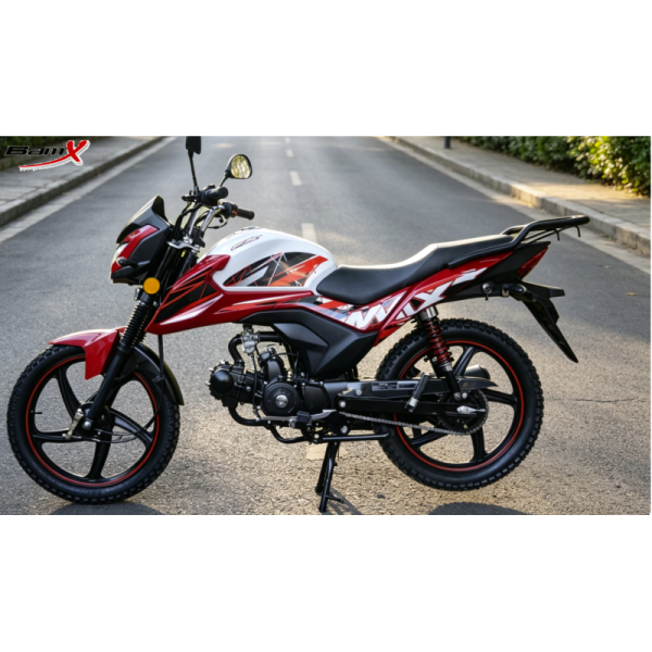110cc Sport Matte Black Street Bike 12L Fuel Tank With Big Footrest Front Bumper
