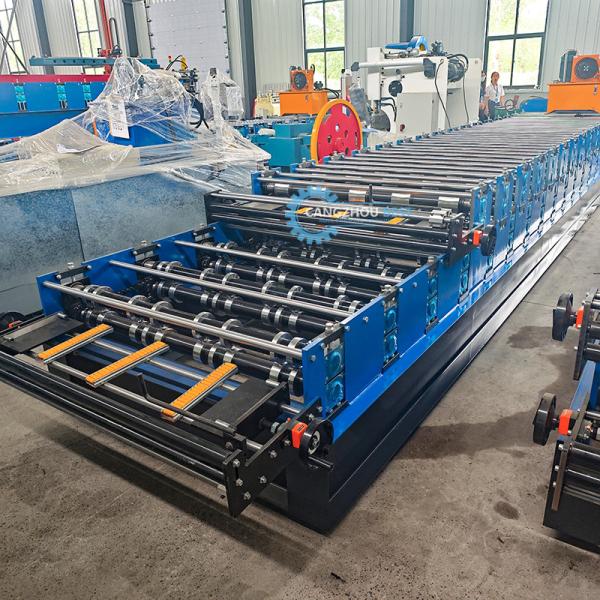 Perú Popular Tr4&Tr5 Máquina de moldeado de rodillos de techo de revestimiento de zinc galvanizado de perfil de acero de doble capa