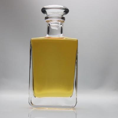 200ml a personnalisé la bouteille rectangulaire Flint Glass Super White sans plomb de boisson alcoolisée