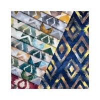 Knitted Digital Print Fabric White Holland Velvet 100% Polyester Fabric For Sofa Textile
