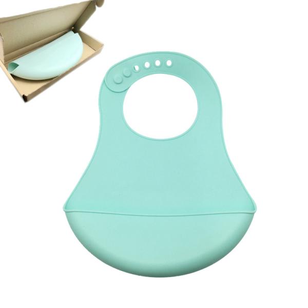 Amazon Best Selling Easily Clean BPA Free Waterproof Silicone Baby Bib With