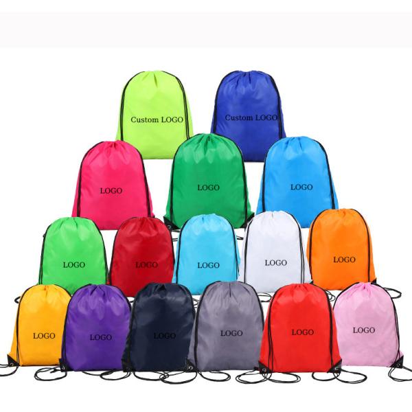 Fashion Style Custom Recycled Polyester Drawstring Gym Bag for Sports and Fitness