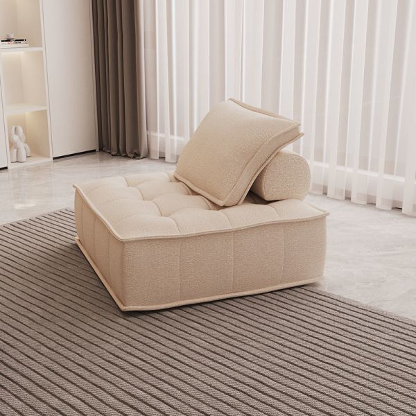 Single Seater Fabric Square Villa Vacuum Compressed Stackable Sofa Quick Rebound Without Deformation